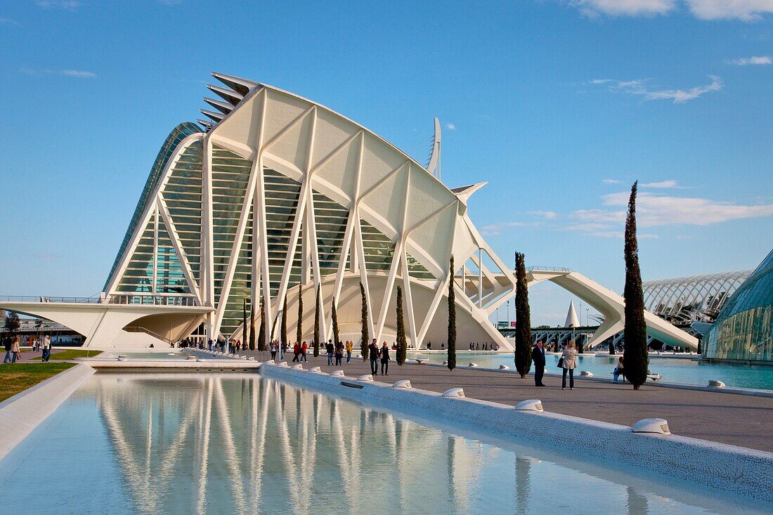 City of Arts and Sciences built by S. Calatrava, Valencia, Comunidad Valenciana, Spain