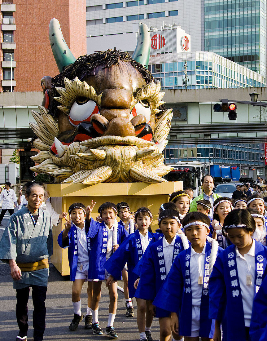 Parade at Nihonbashi, Kanda festival, Tokyo, Japan (Spring 2009)