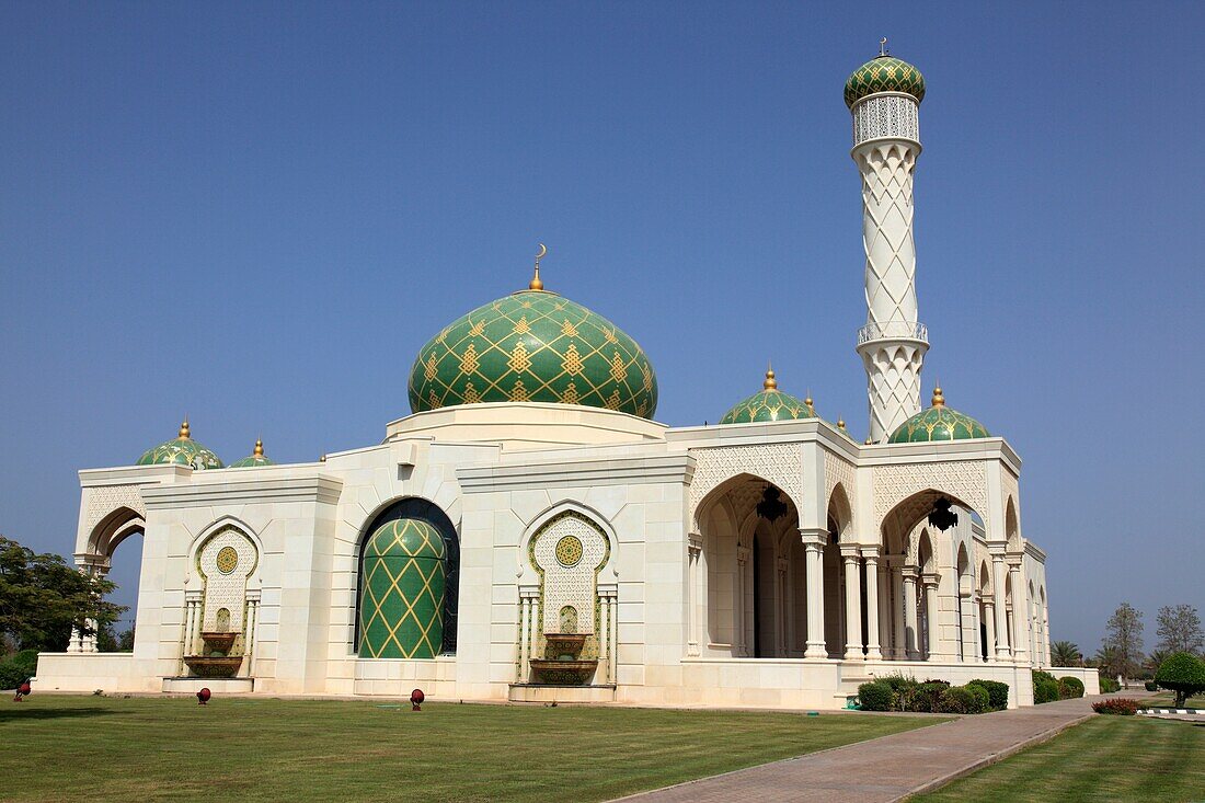 green mosque at Muscat Sultanate of Oman.