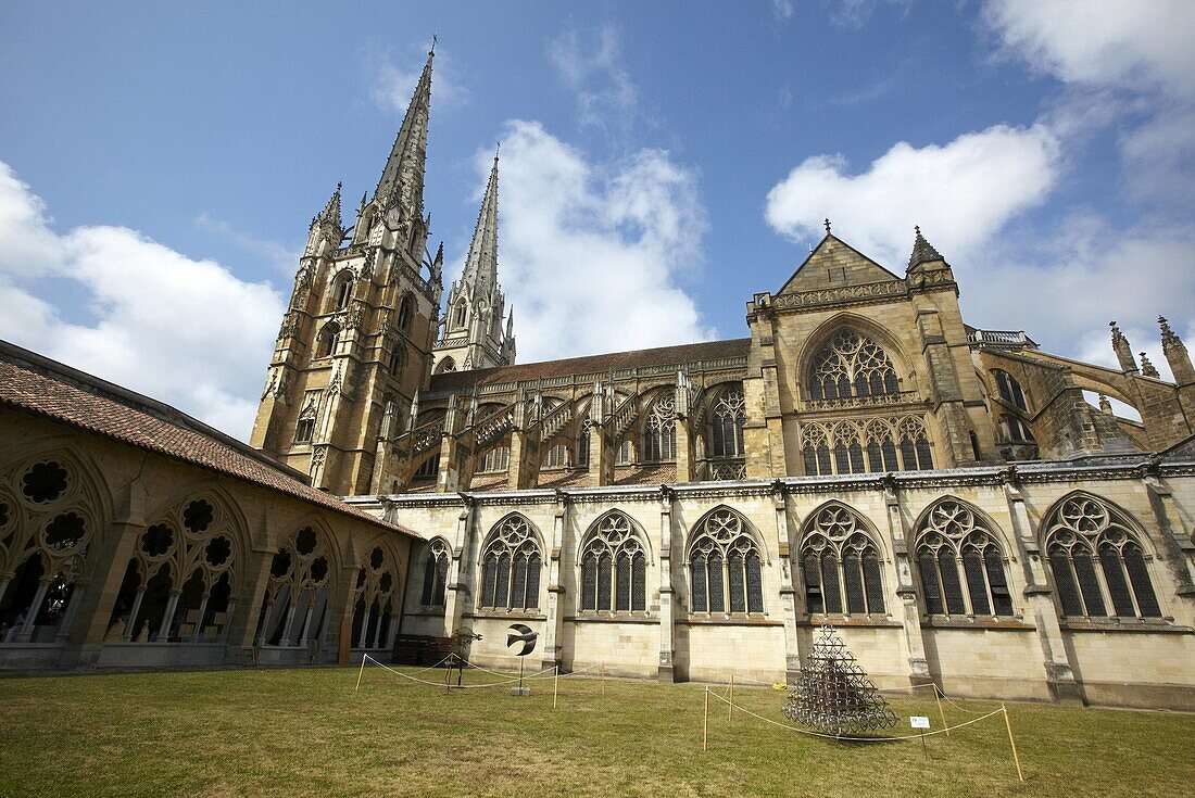 Sainte-Marie cathedral, Bayonne. French Basque Country, Aquitaine, Pyrenees-Atlantiques, France