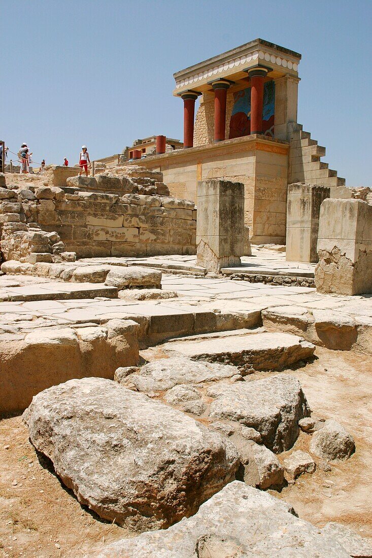 Knossos Palace, Knossos archaeological site, Iraklion, Crete, Greece