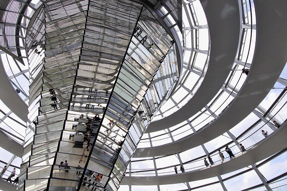 Reichstag Dome by sir Norman Foster, Berlin. Germany