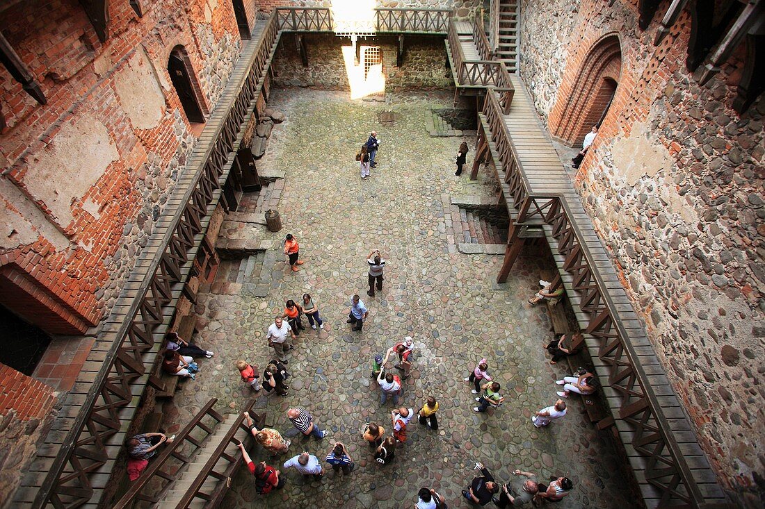 Courtyard of Trakai Island Castle, Lithuania