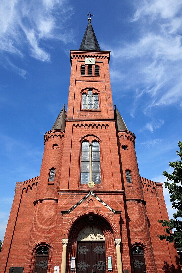 D-Neumuenster, Schleswig-Holstein, church Saint Vicelin, catholic church, neo-Gothic style