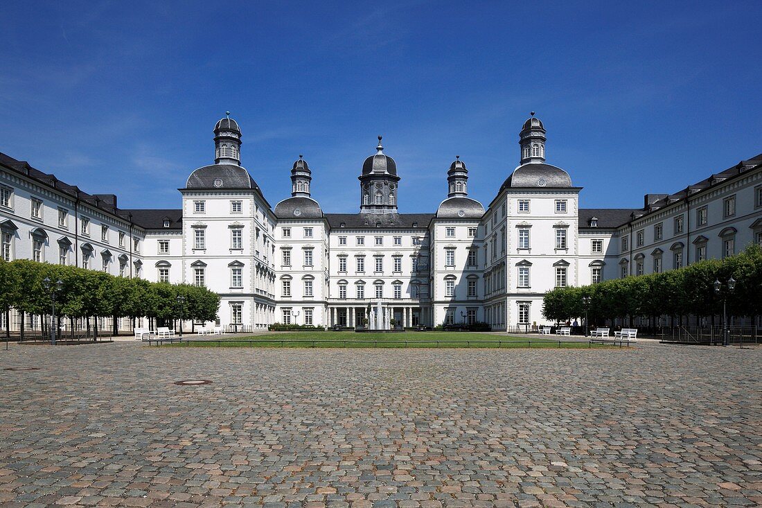 D-Bergisch Gladbach, Bergisches Land, North Rhine-Westphalia, D-Bergisch Gladbach-Bensberg, castle Bensberg, hunting lodge, hotel, baroque, castle gardens