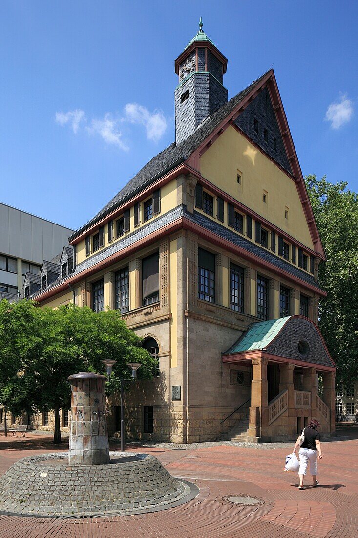 D-Frechen, Cologne Bay, Ville, nature reserve Rhineland, former nature reserve Kottenforst-Ville, North Rhine-Westphalia, Johann Schmitz Square, old city hall, market well