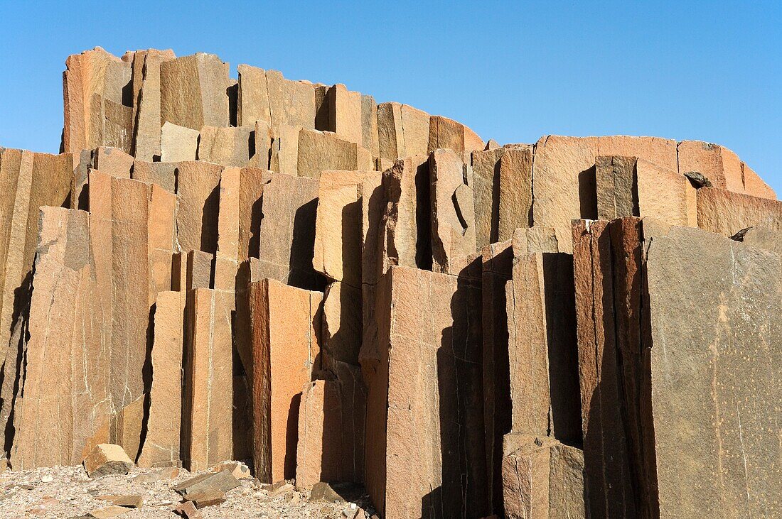 Namibia - The so-calledorgan pipes', basaltic rock formations near Twyfelfontein in the Damaraland