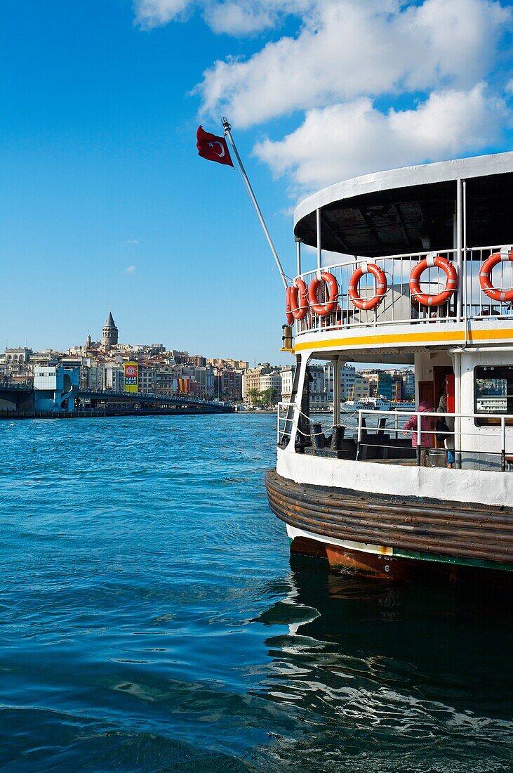 Golden Horn and Galata Tower. Istanbul.Turkey.