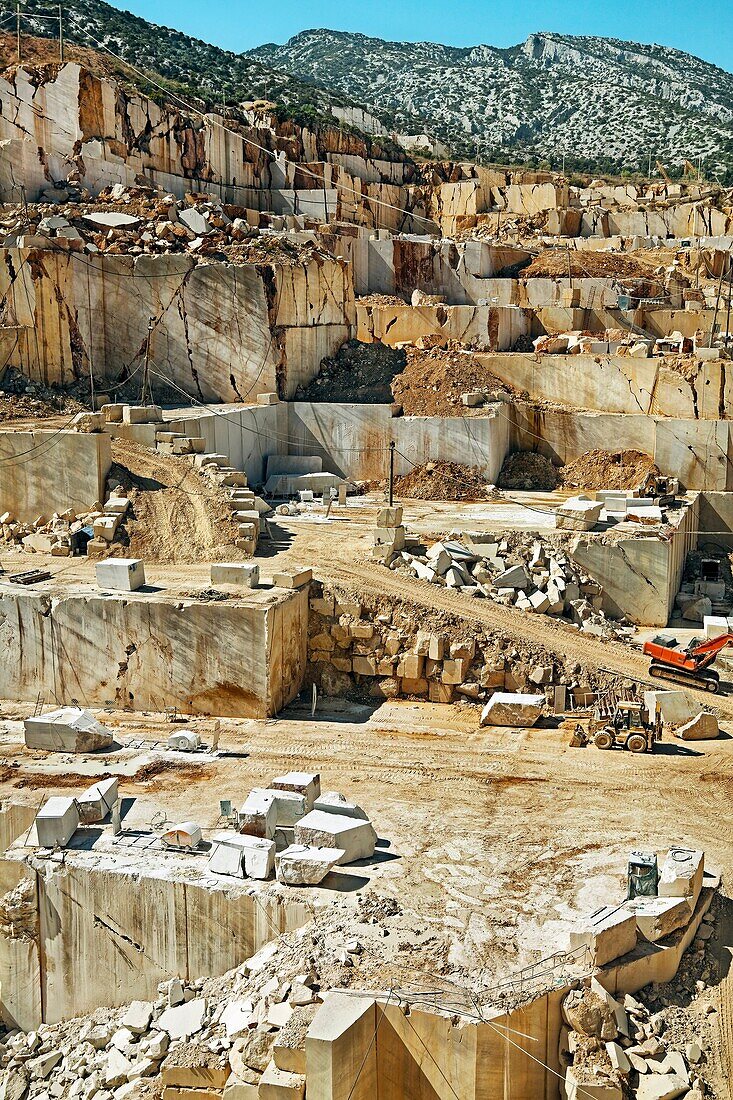 Marble quarry near Orosei. Sardinia. Italy.