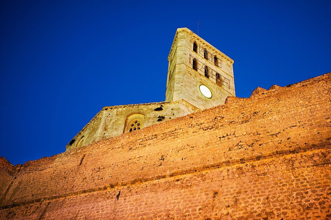 Cathedral in Dalt Vila district. Ibiza. Balearic Islands. Spain.