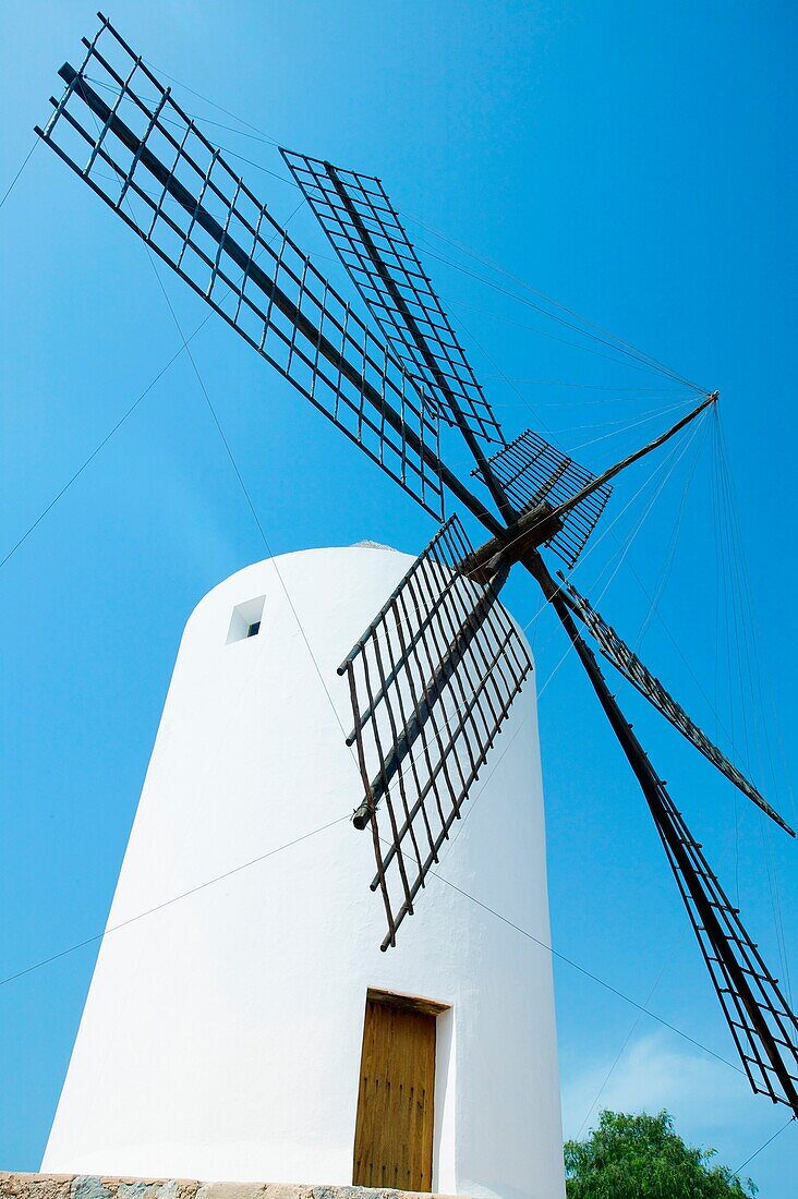Wind mill. Ibiza City. Ibiza. Balearic Islands. Spain.