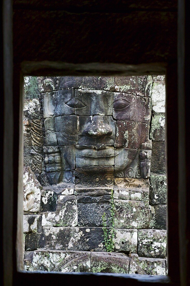 Khmer architecture. Barroque peak.The Bayon temple. (12th/13th Century). Angkor Thom. Cambodia.