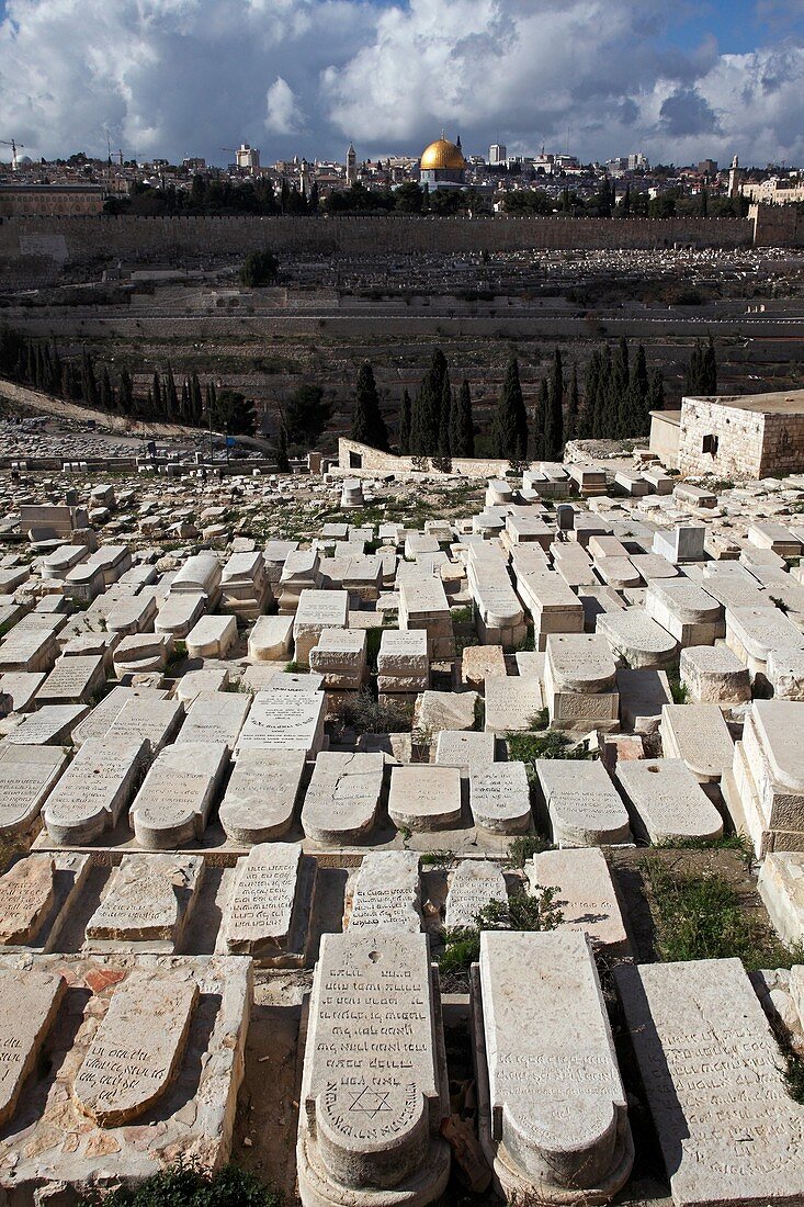 Israel, Jerusalem, Mount of Olives, Jewish cemetery