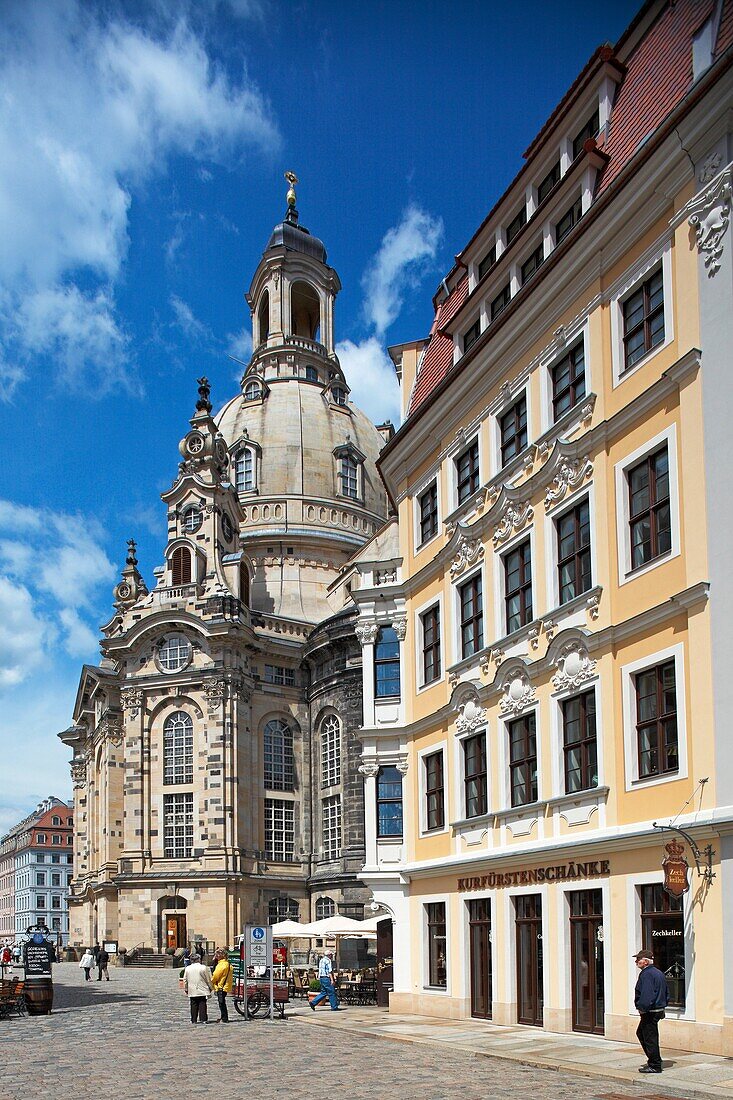 Neumarkt, Frauenkirche, Church of Our Lady, Dresden, Saxony, Germany