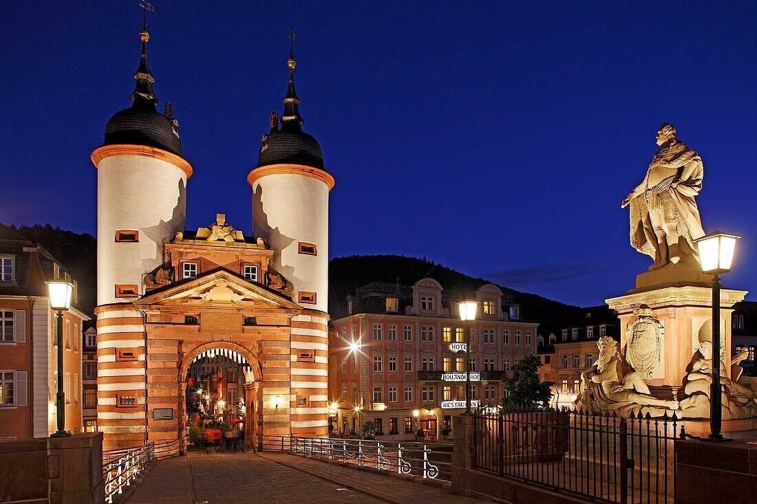 Heidelberg, Old Bridge, Karl Theodor Bridge, Baden-Württemberg, Germany