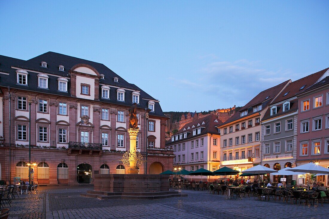 Heidelberg, Markets quare, Town Hall, Baden-Württemberg, Germany