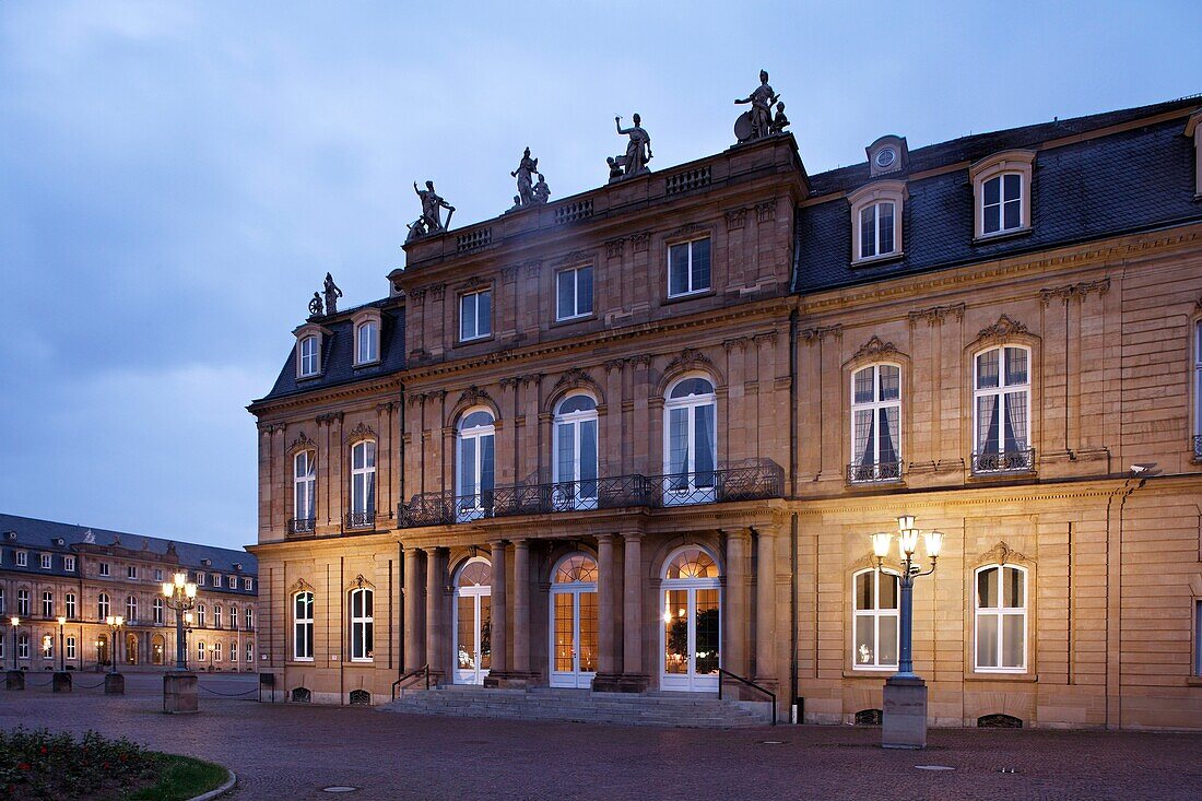Stuttgart, Neues Schloss, New Palace, Schlossplatz, Palace Square, Baden-Württemberg, Germany