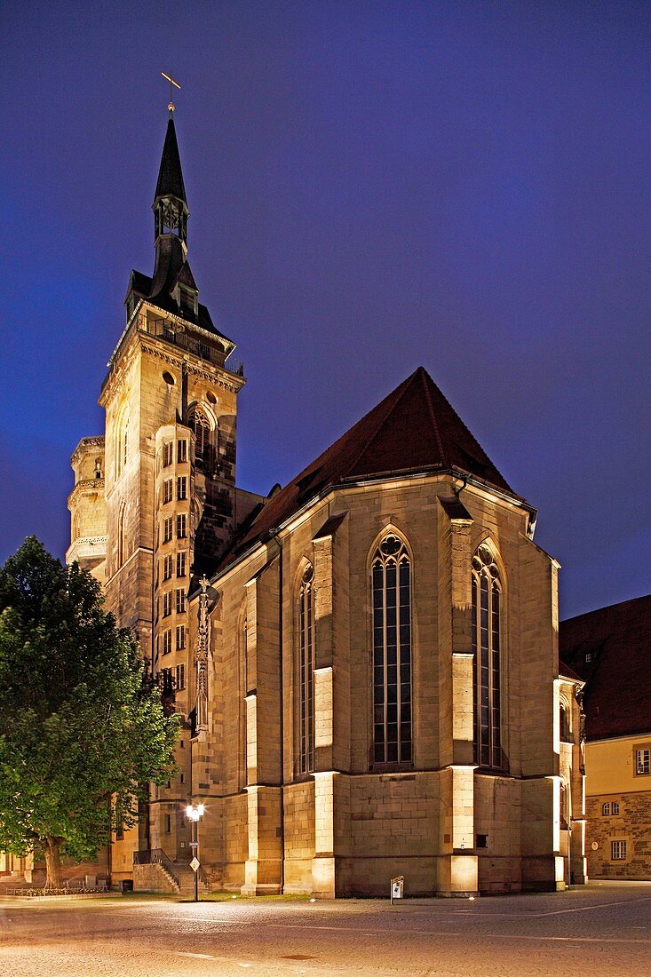 Stuttgart, Stiftskirche, Collegiate, Schiller square, Baden-Württemberg, Germany
