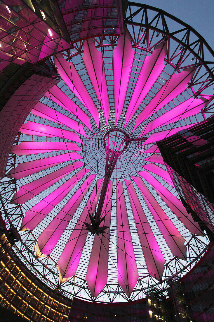 Germany, Berlin, Potsdamer Platz, Sony Center interior, modern architecture