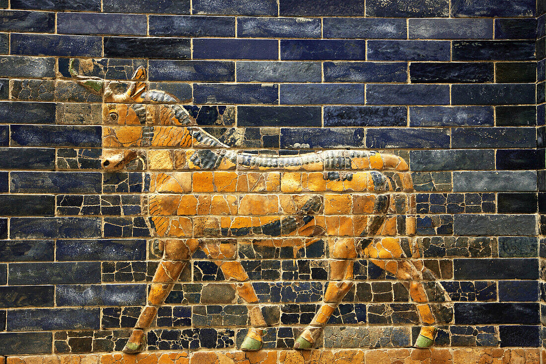 Germany, Berlin, Pergamon Museum, detail of Ishtar Gate, Babylon