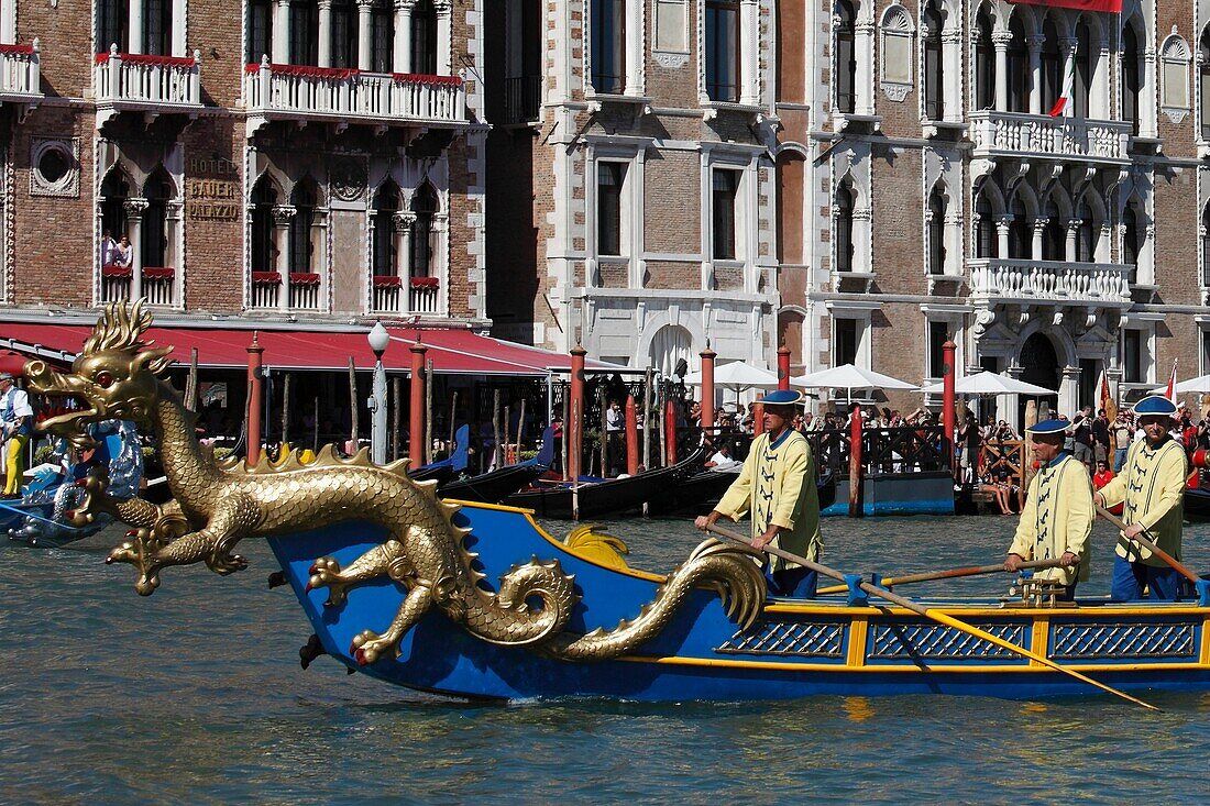 Italy, Venice, historic regatta, boats, people, traditions