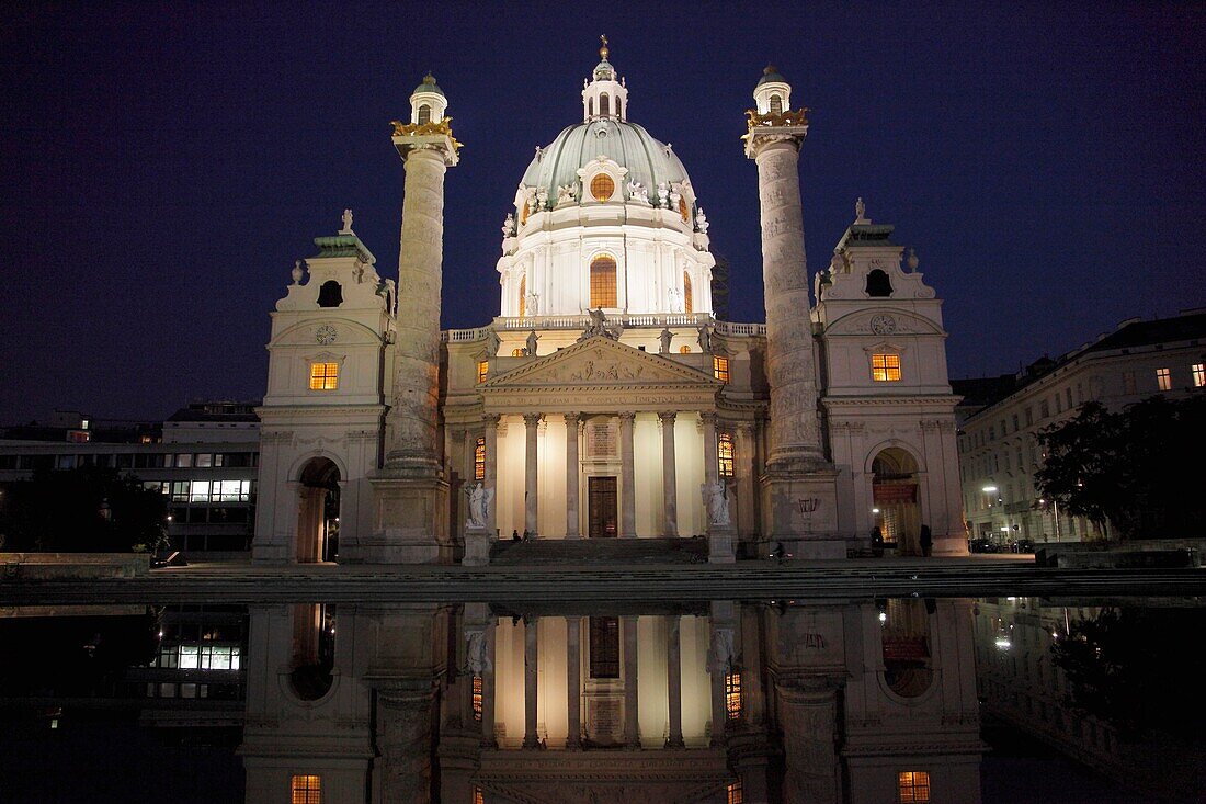 Austria, Vienna, Karlskirche, St Charles Church