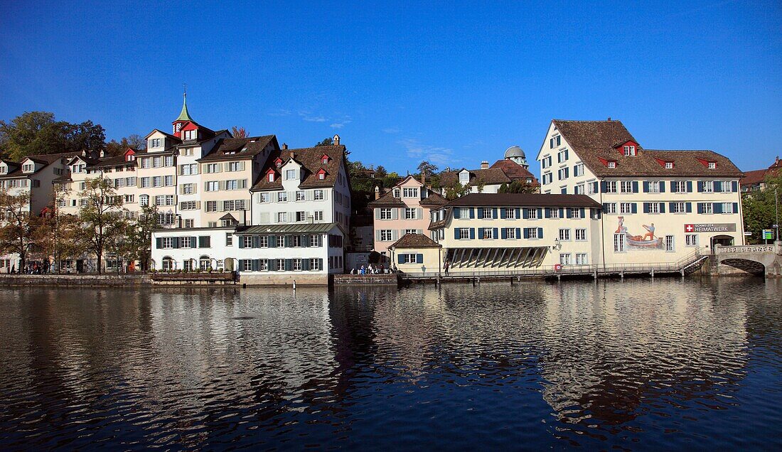 Switzerland, Zurich, skyline, general view, Limmat river