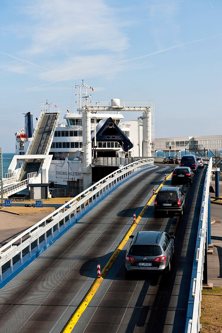 Ferry to Puttgarden, Fehmarn, Baltic sea, Schleswig-Holstein, Germany