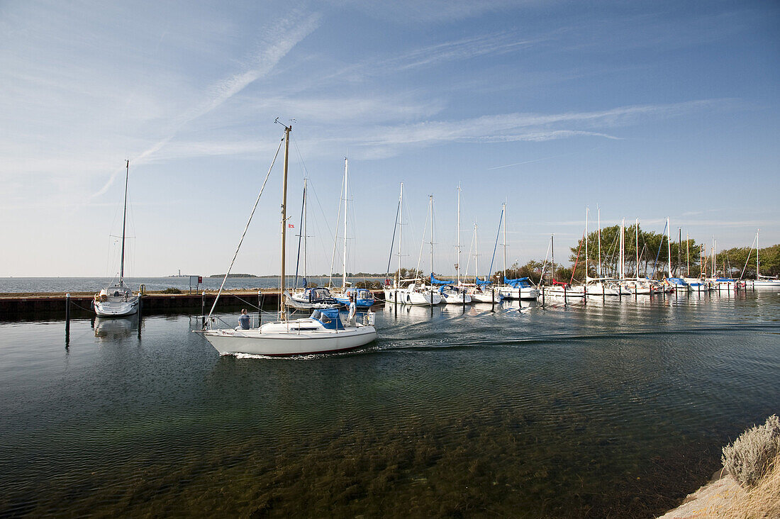 Hafen von Orth, Fehmarn, Ostsee, Schleswig-Holstein, Deutschland