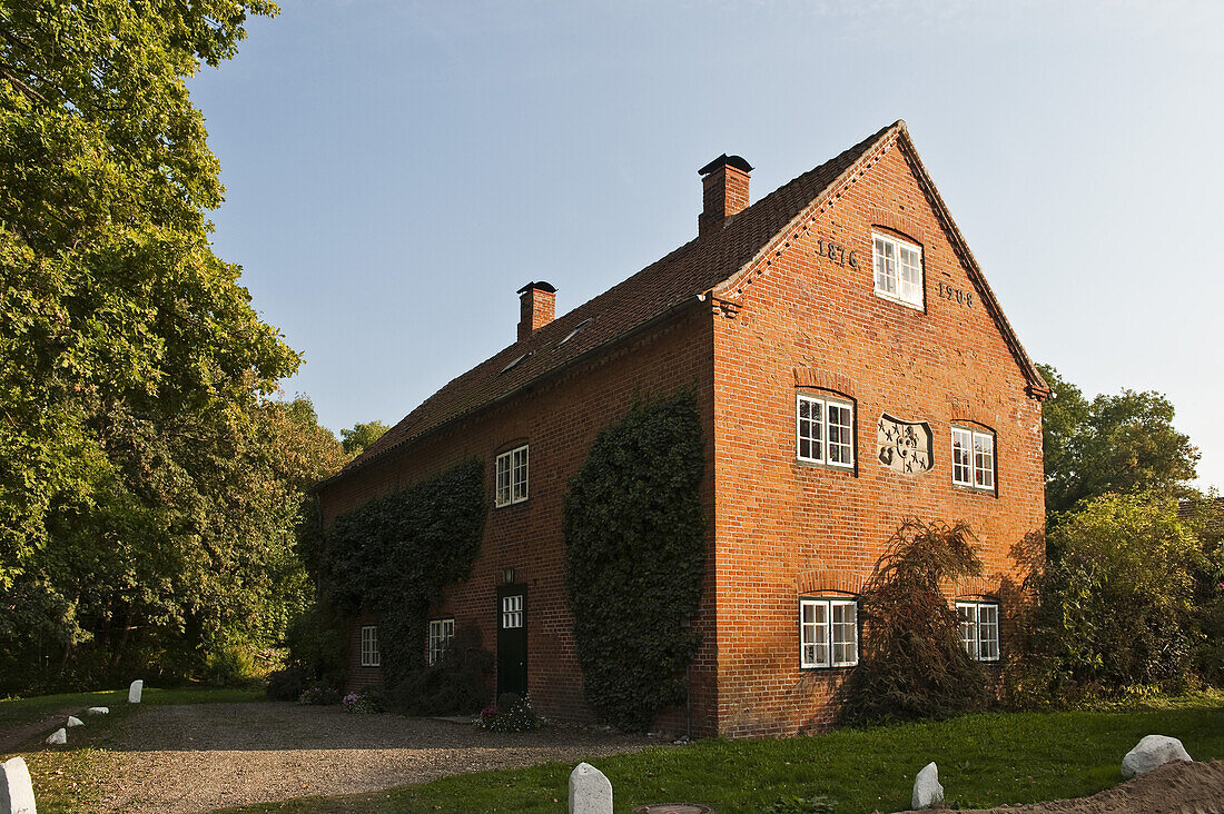 Historical building at Weißenhaus castle, Ostholstein, Schleswig-Holstein, Germany