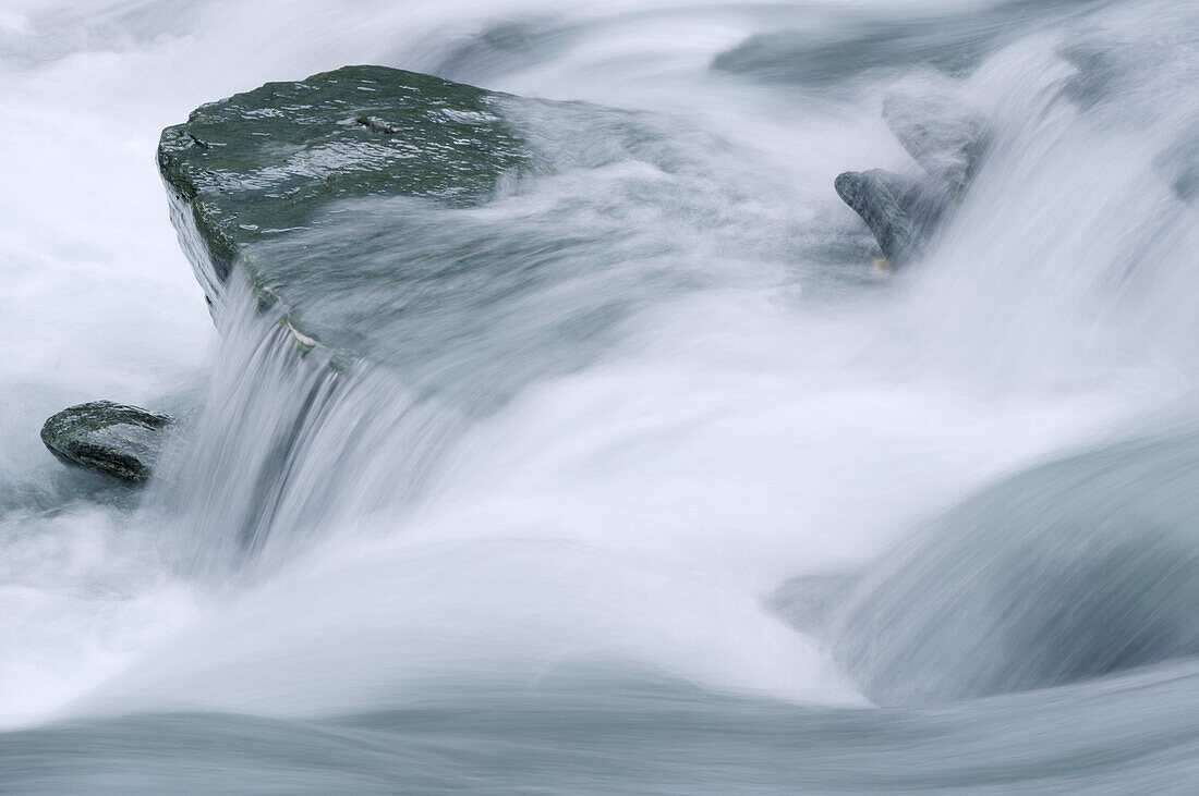 River flowing over stone slabs, Umbal falls, valley of Virgental, Venediger mountain range, Eastern Tyrol, Austria