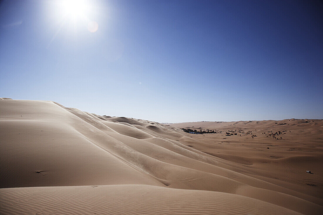 Mandara Seen in der Wüste, Libyen, Afrika
