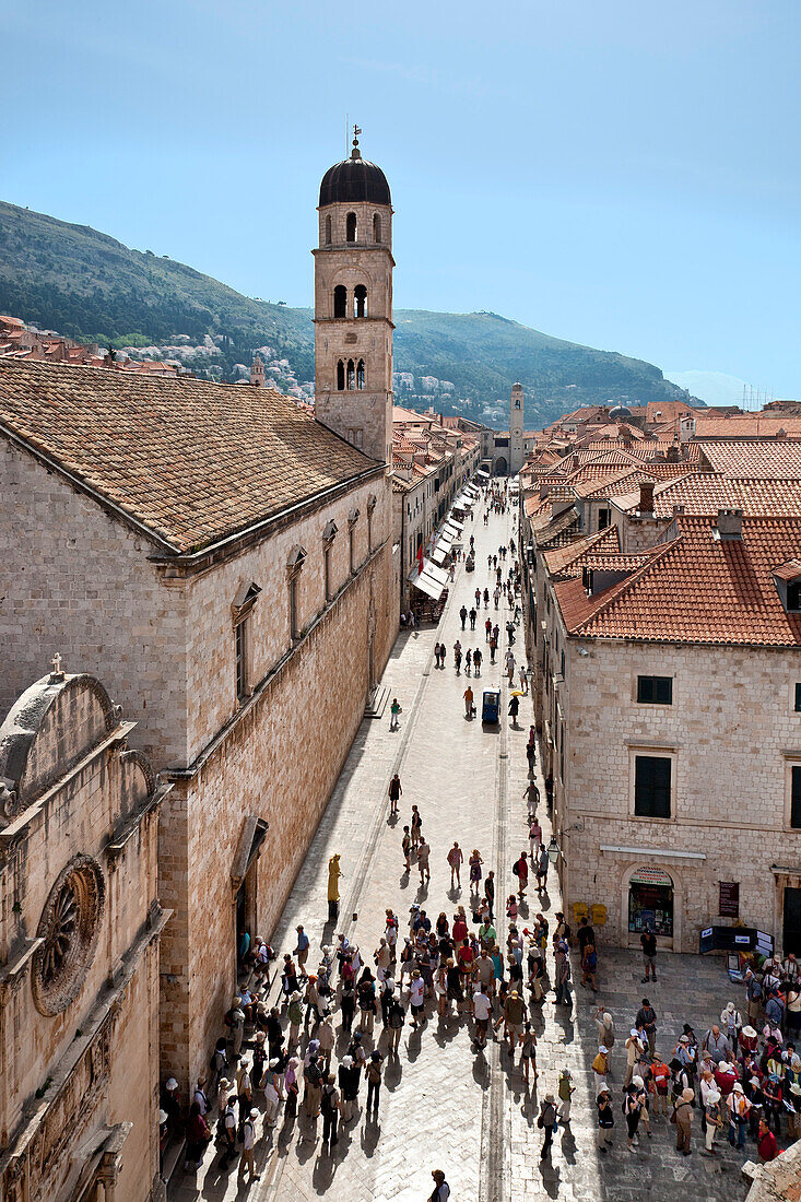 Main street, Stradun, old town, Dubrovnik, Dalmatia, Croatia