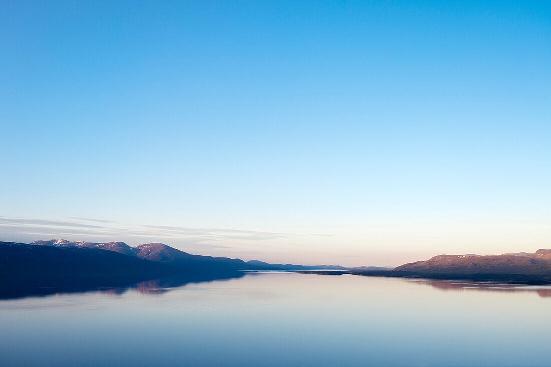 Abendstimmung am See Torneträsk, Lappland, Nordschweden, Schweden