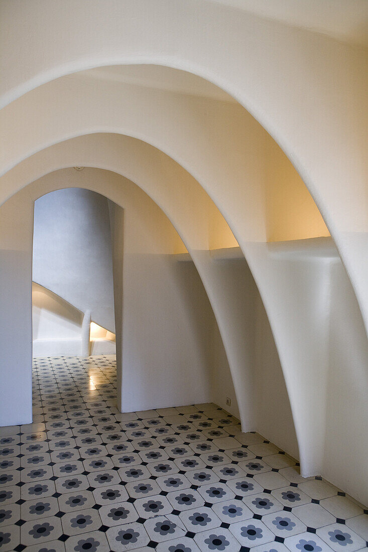Innenraum im Antoni Gaudi Gebäude Casa Batllo, Barcelona, Katalonien, Spanien, Europa