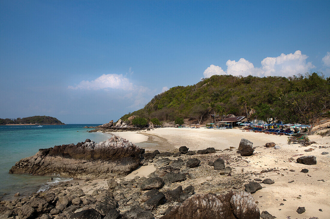 Strand auf der Insel Koh Larn vor Pattaya, Provinz Chonburi, Thailand, Asien