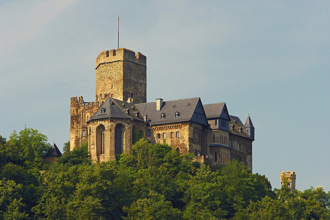 Burg Lahneck, Lahnstein, Unesco-Welterbe: Oberes Mittelrheintal (seit 2002), Mittelrhein, Lahn, Rheinland-Pfalz, Deutschland, Europa