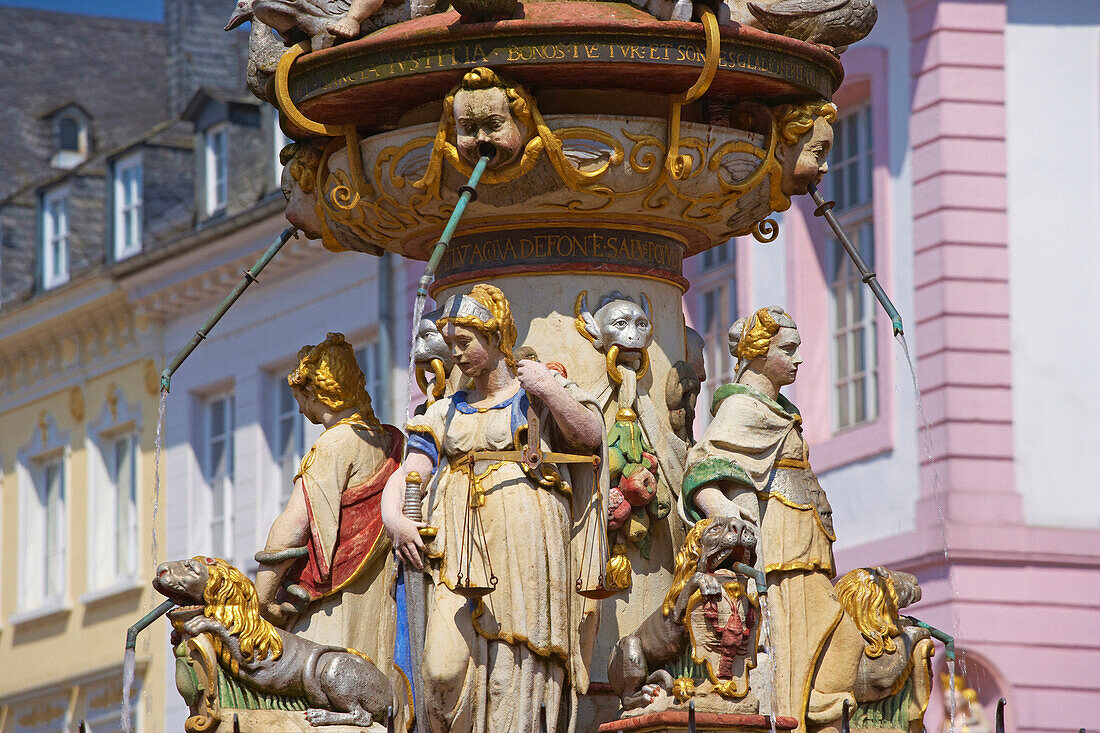 St. Peter's fountain, Hauptplatz (main square), Trier, Rhineland-Palatinate, Germany