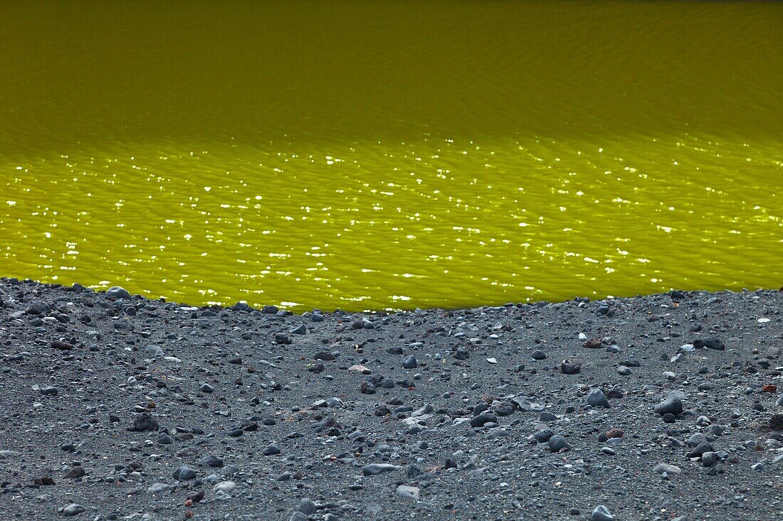 Lago Los Clicos Pueblo El Golfo Isla Lanzarote Provincia Las Palmas Islas Canarias España