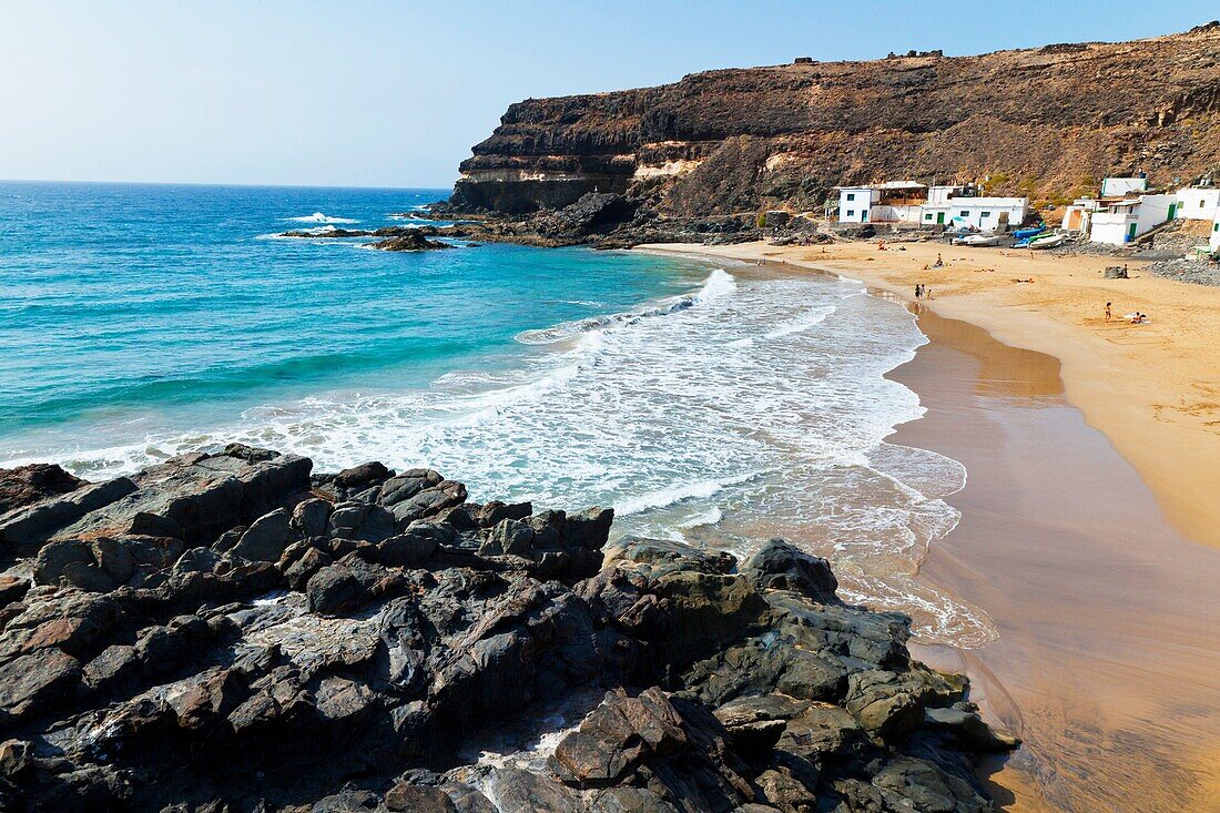 Playa de Los Molinos Pueblo Tefía Isla Fuerteventura Pronvincia Las Palmas Islas Canarias España