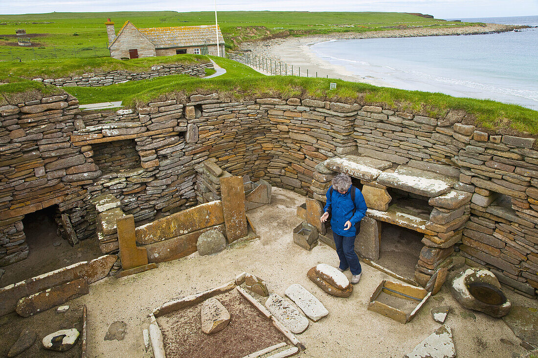 Skara Brae Neolithic settlement, Mainland, Orkney, Scotland, UK