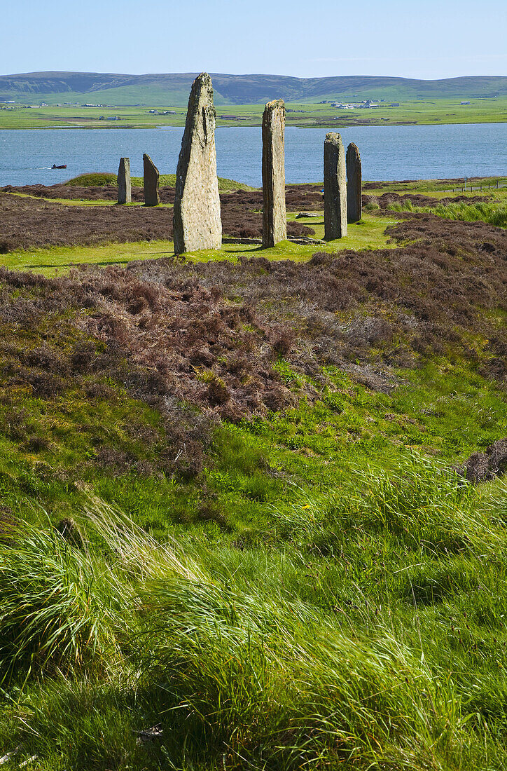 Ring of Brodgar Neolithic stone circle, Mainland, Orkney, Scotland, UK