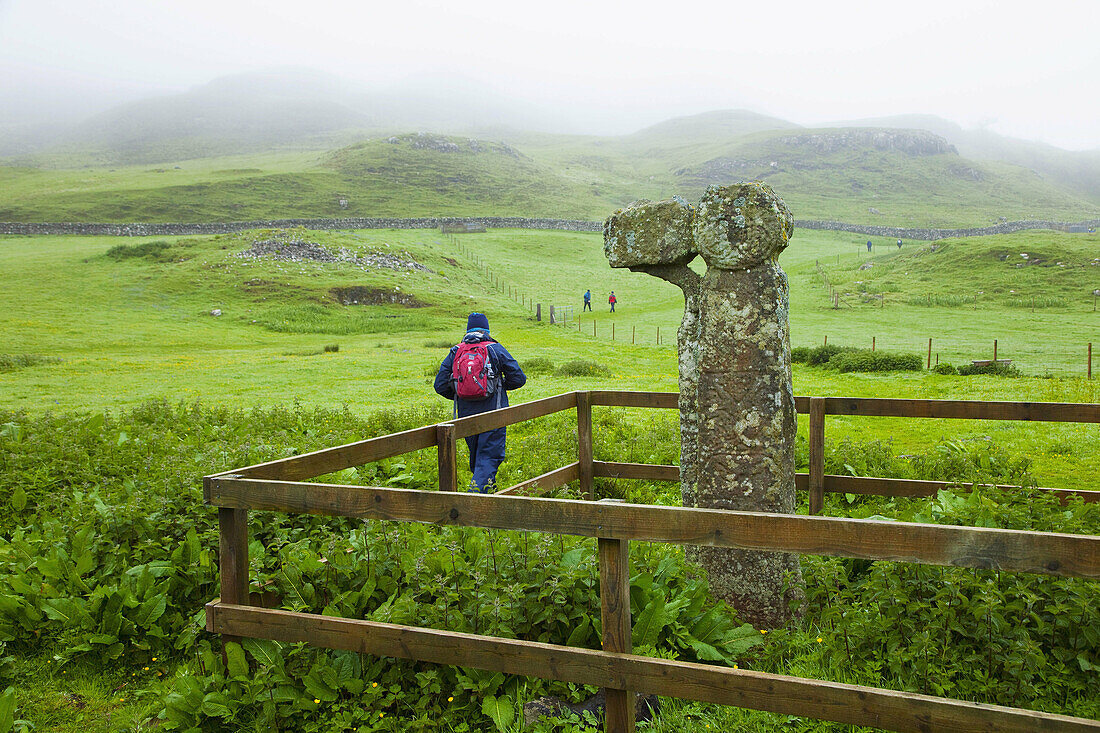 A'Cnill cross, Canna, Small Isles, Inner Hebrides, Scotland, UK