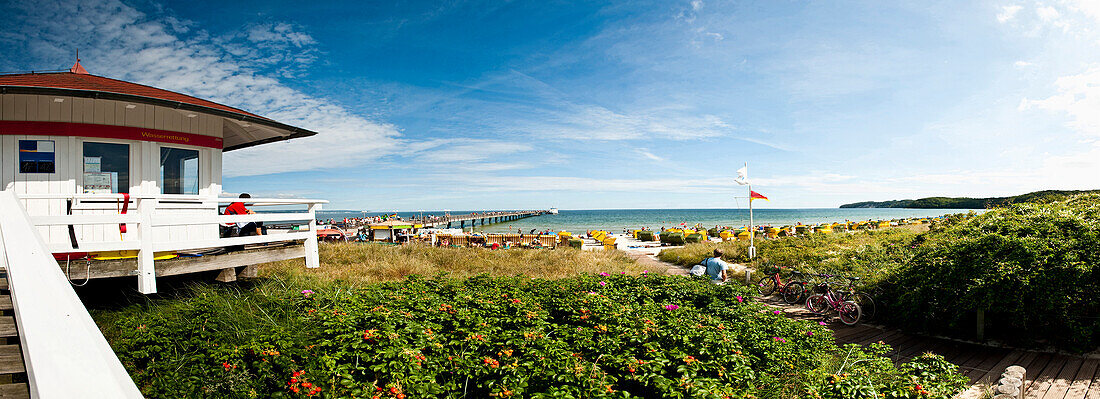 Seebrücke Binz, Insel Rügen, Ostsee, Mecklenburg-Vorpommern, Deutschland