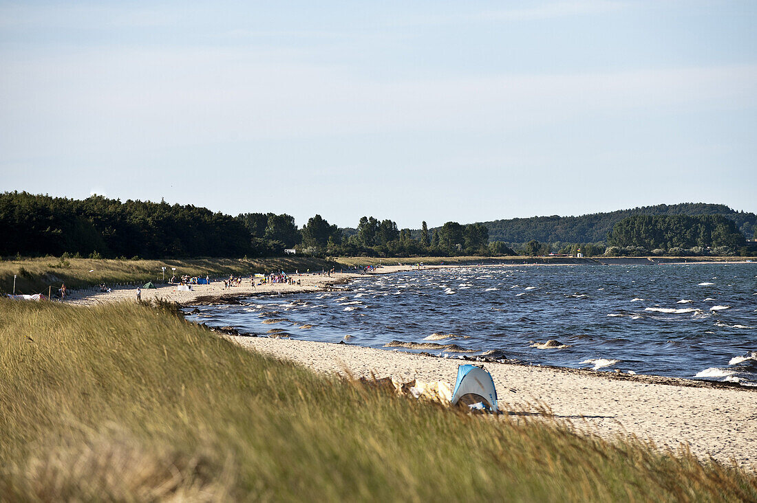 View across the bay, Ruegener Bodden, Island of Rügen, Mecklenburg-Vorpommern, Germany