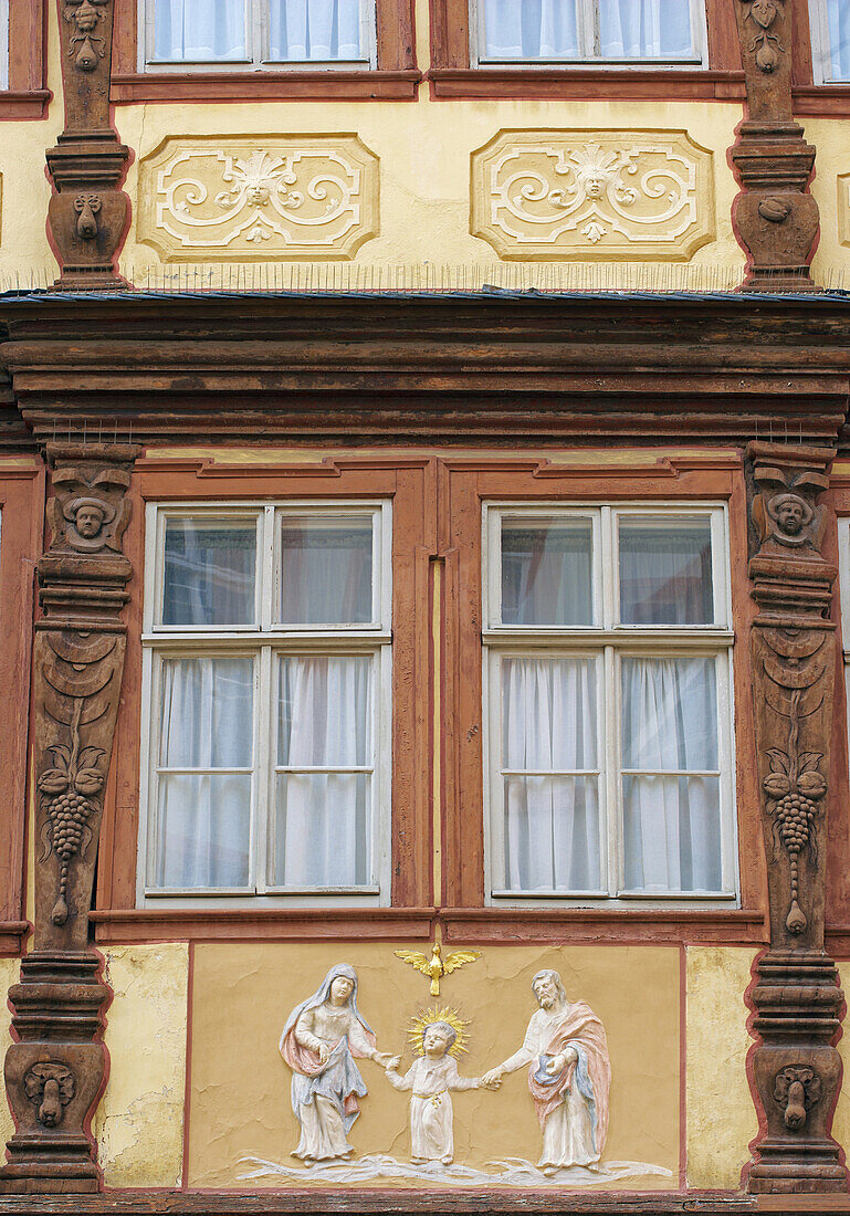 Half-timbered house near Kirschgarten, Old City, Mainz, Rhenish Hesse, Rhineland-Palatinate, Germany, Europe