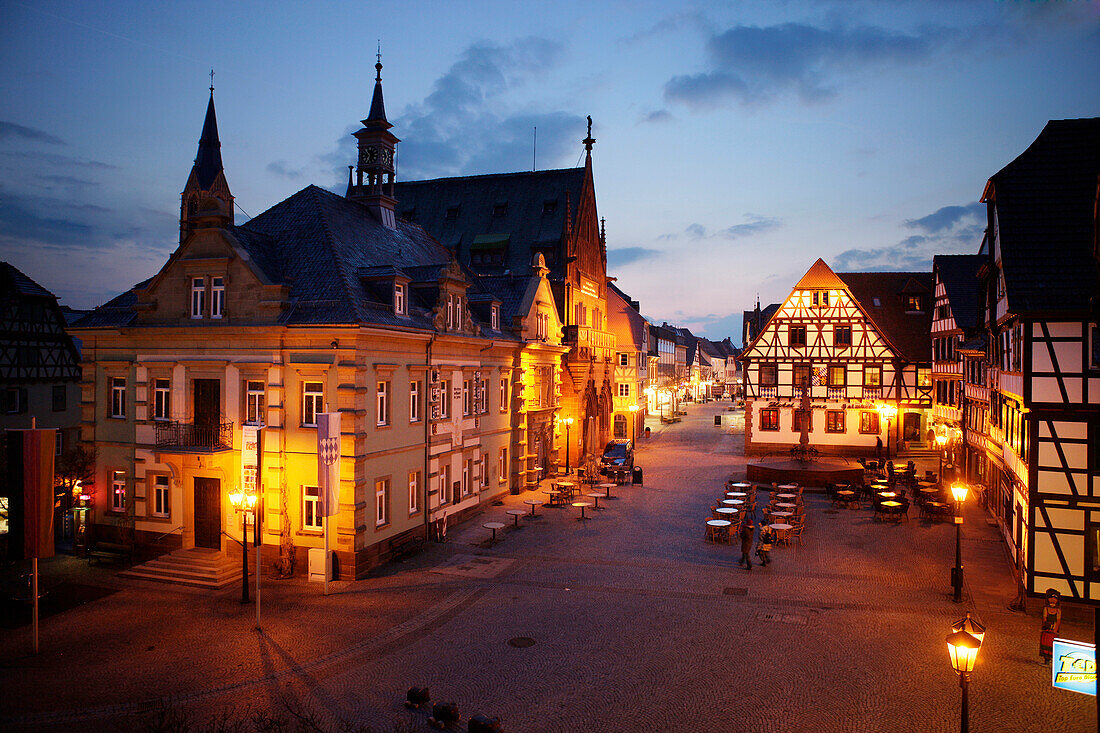 Mittelalteriches Stadtzentrum, Melanchton Straße, Bretten, Baden-Württemberg, Deutschland