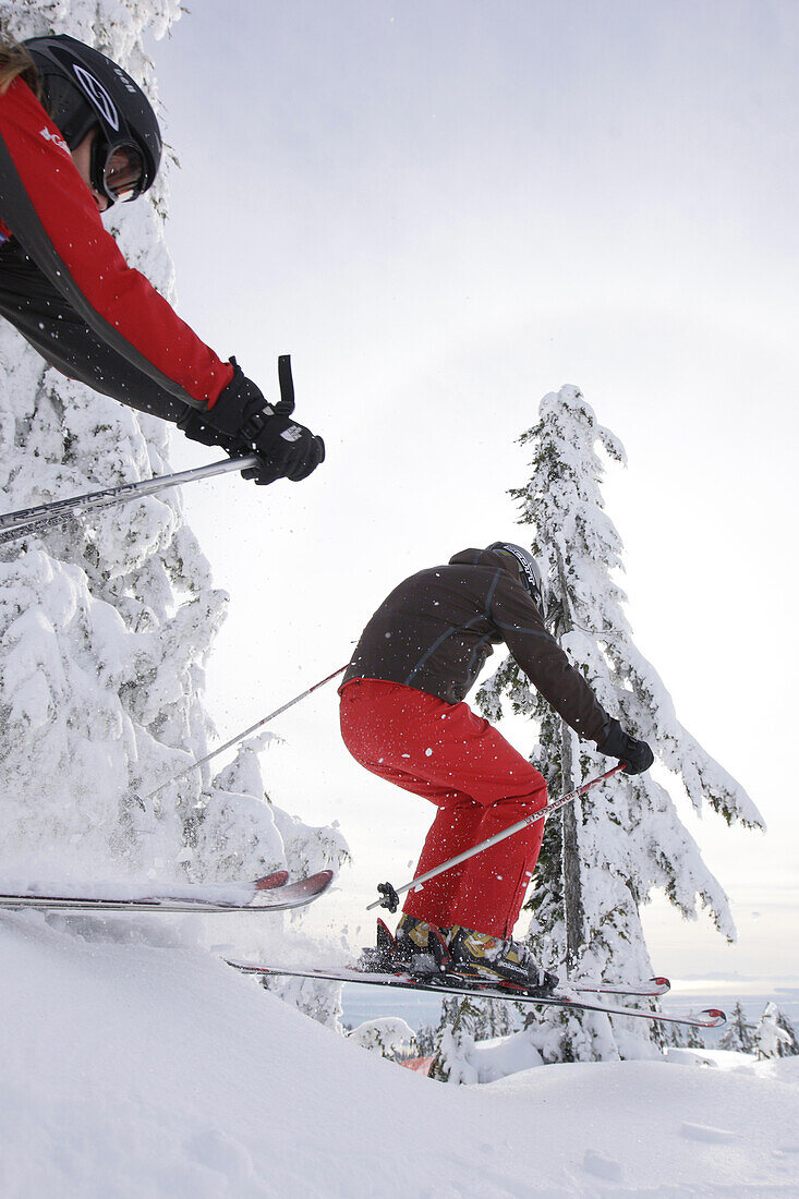 Skier jumping, Cypress Mountain, British Columbia, Canada