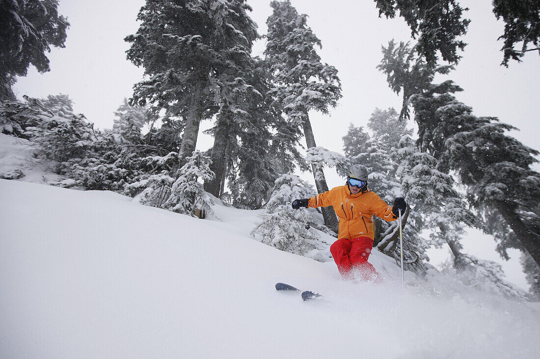 Skifahrer, Grouse Mountain, British Columbia, Kanada