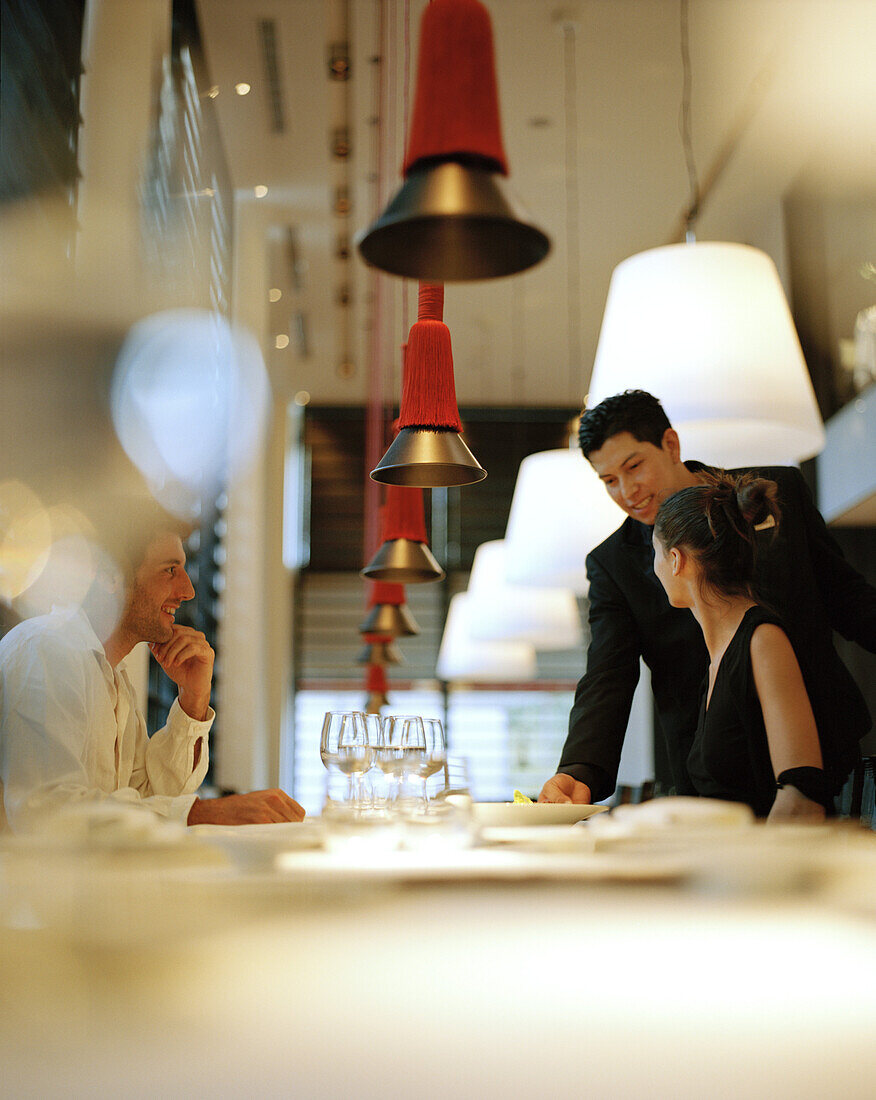 Romantic dinner in Restaurant Lagrimas Negras, Hotel Silken Puerta America, Madrid, Spain